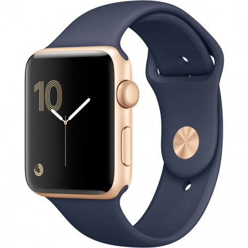 Apple Watch Series 2 42mm Gold Aluminum Case with Blue Sport Band б/у